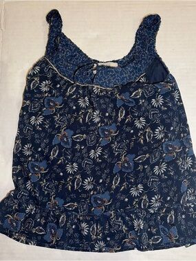 Abercrombie Blue Floral Tank Top